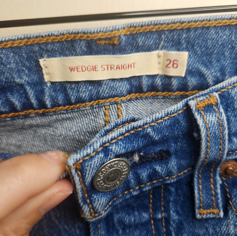 Levi's WEDGIE Women's Straight Leg Jeans - Blue - Picture 12 of 13